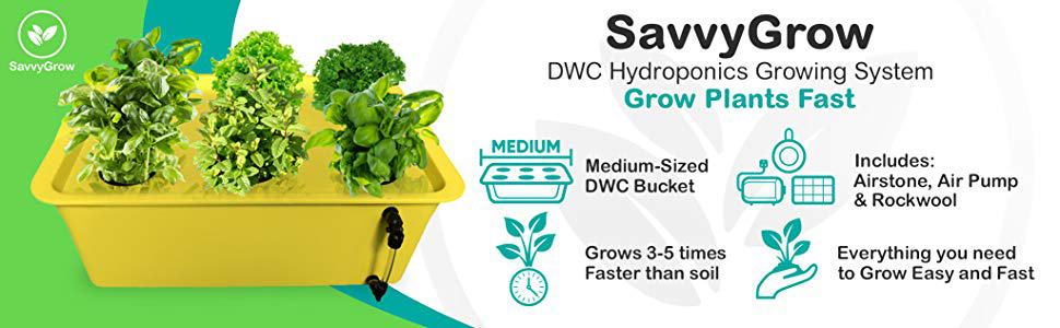 SavvyGrow DWC Hydroponics Systems